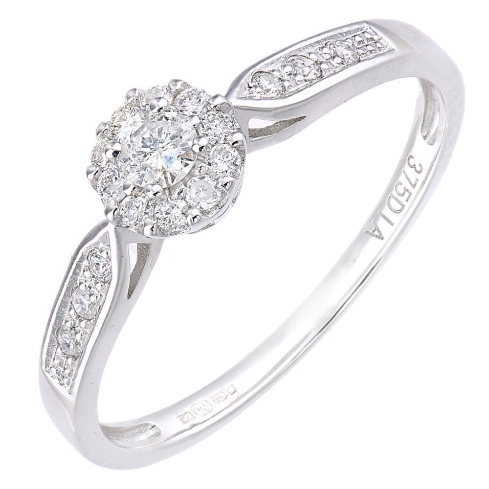 Diamond Cluster Halo - detail view | Prime Jewellery