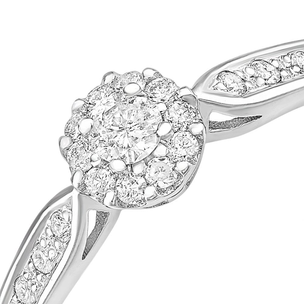 Diamond Cluster Halo - detail view | Prime Jewellery