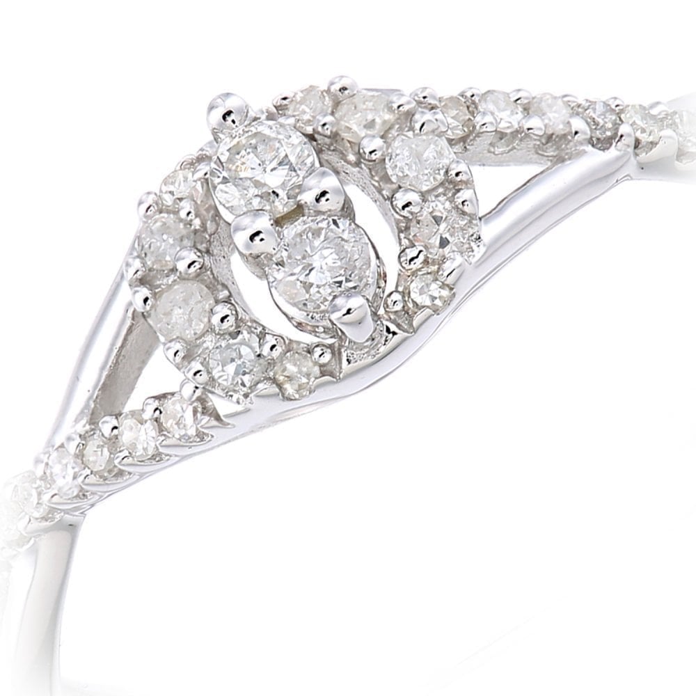 Diamond Cluster Ring - detail view | Prime Jewellery