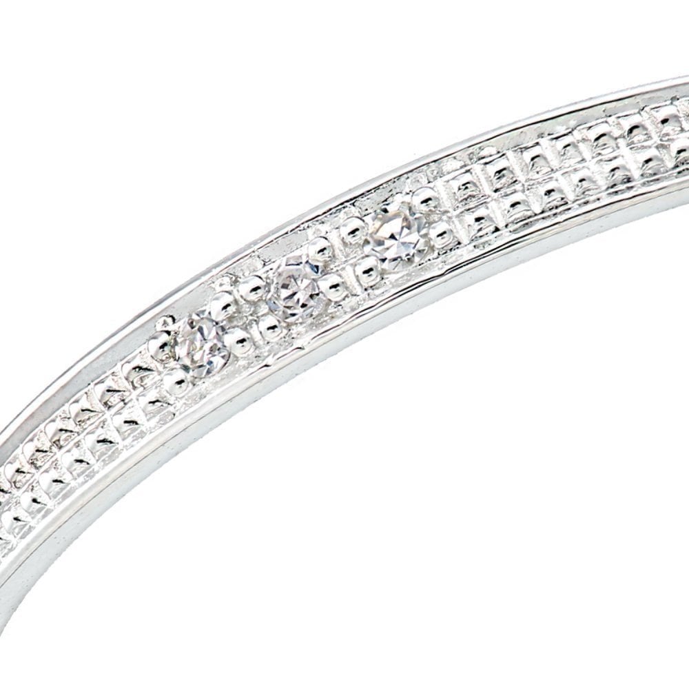 9ct White Gold Natural Diamond Eternity Band Ring