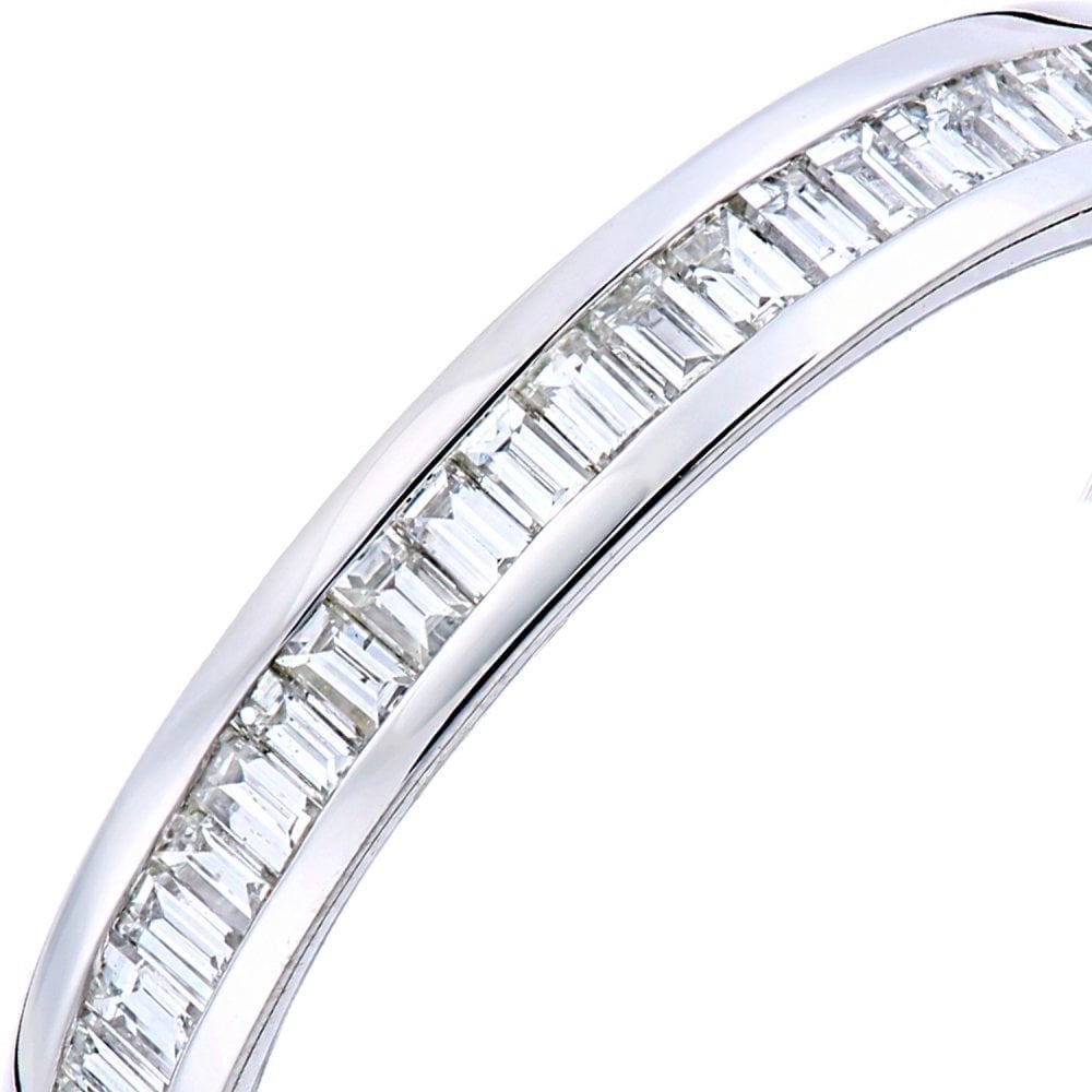 18ct White Gold 0.85 Carat Natural Diamond Channel Set Full Eternity Band Ring