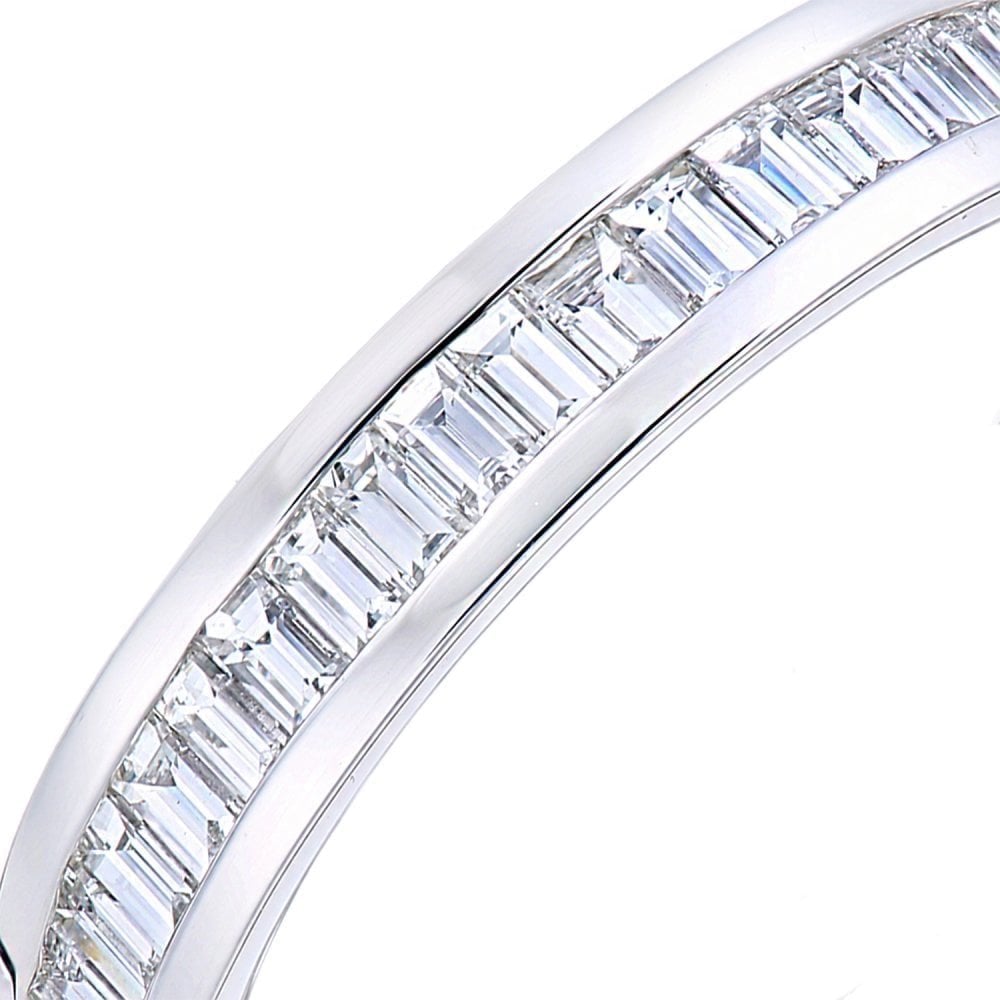 18ct White Gold 1 Carat Natural Diamond Channel Set Full Eternity Band Ring
