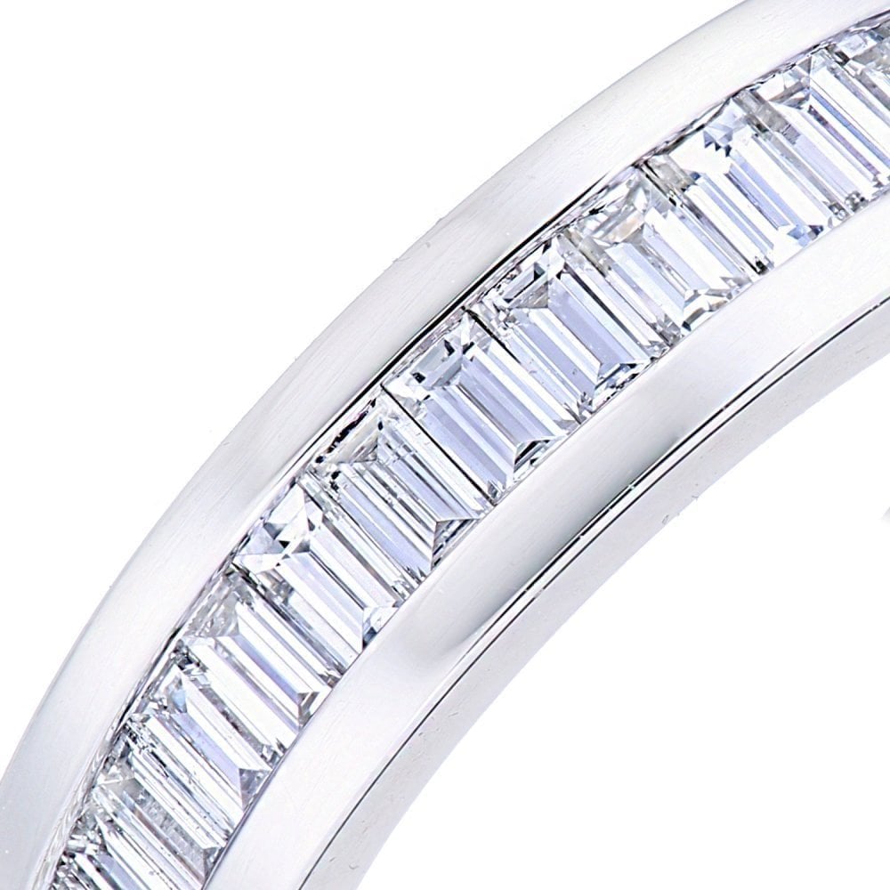 18ct White Gold 1.5 Carat Natural Diamond Channel Set Full Eternity Band Ring