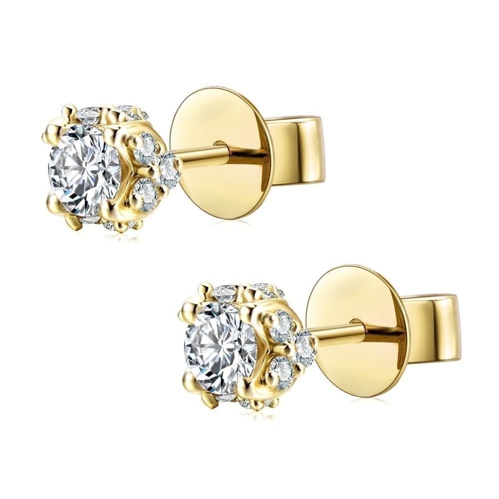 9ct Gold 0.25 Carat Natural Diamond Solitaire Stud Earrings