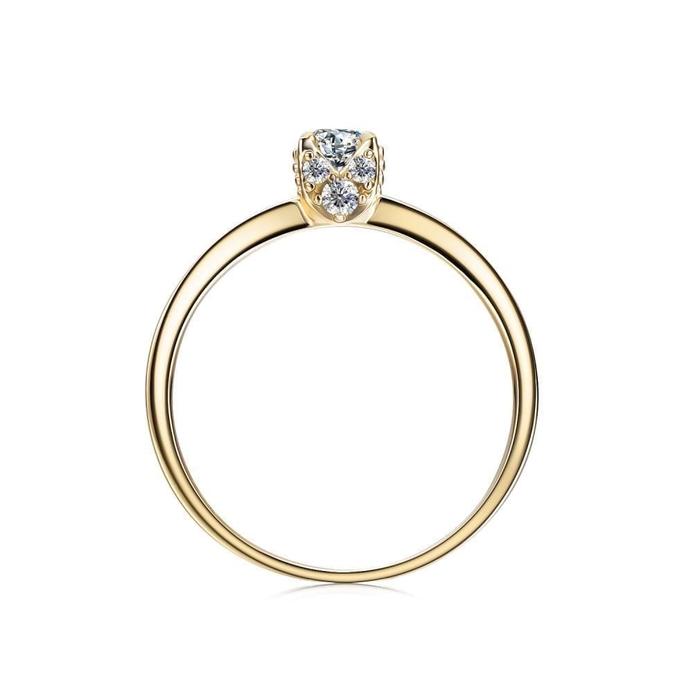 9ct Gold 0.25 Carat Natural Diamond Engagement Ring