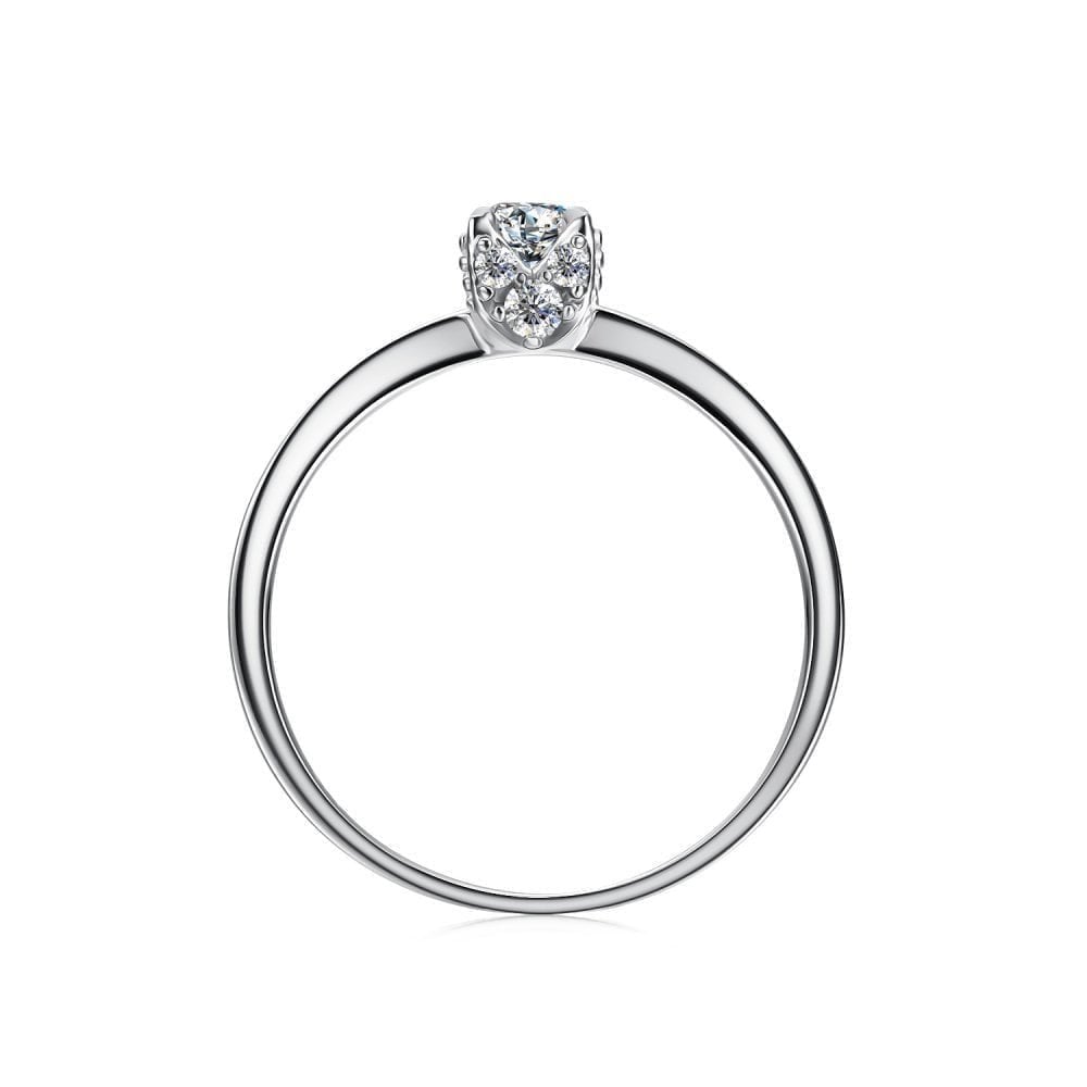 9ct White Gold 0.25 Carat Natural Diamond Engagement Ring