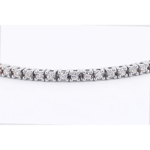 18ct White Gold 1ct Natural Diamond Tennis Bracelet