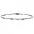 18ct White Gold 3 Carat Natural Diamond Tennis Bracelet