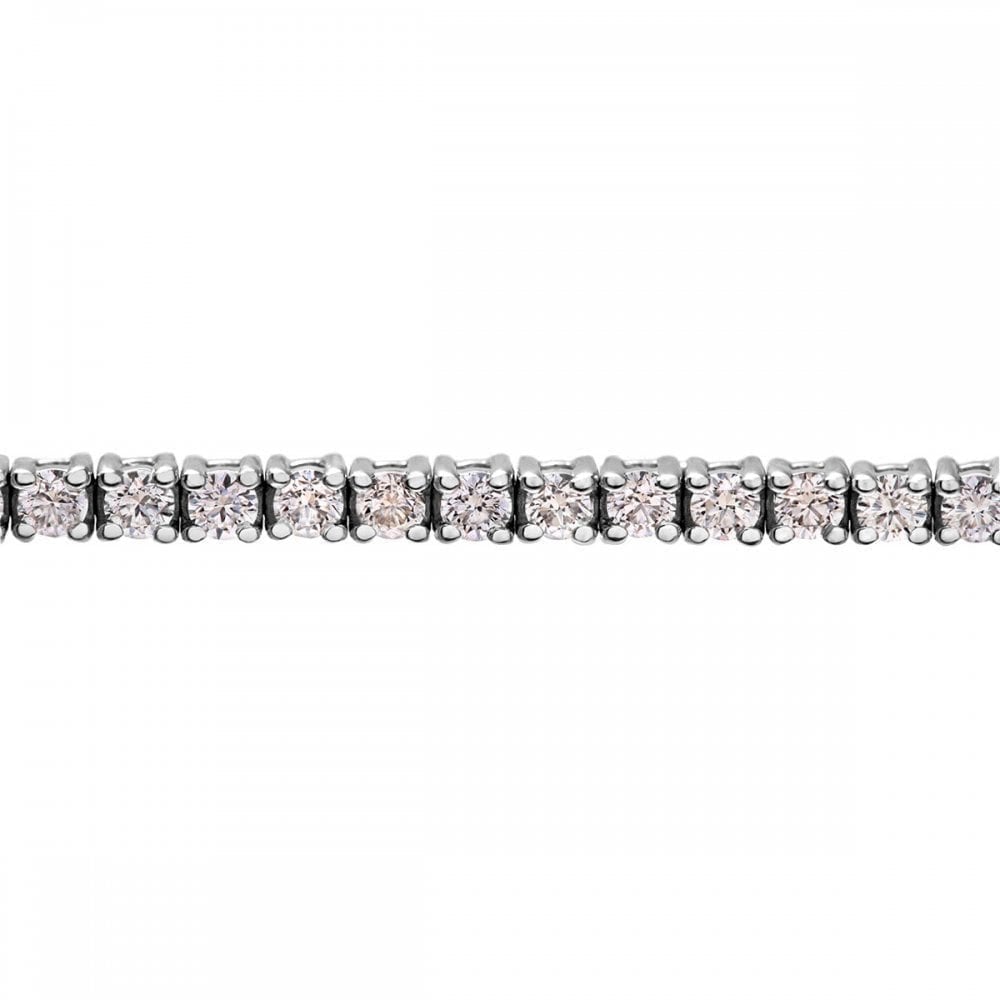 18ct White Gold 2 Carat Natural Diamond Tennis Tennis Bracelet H
