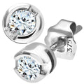 Diamond Solitaire Stud Earrings 9ct White Gold | Prime Jewellery