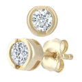 9ct Gold 0.33 Carat Natural Diamond Round Solitaire Stud Earrings