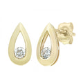 Diamond Solitaire Stud Earrings 9ct Gold | Prime Jewellery