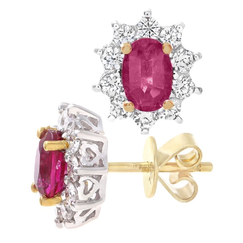 Ruby Earrings - detail view | Prime Jewellery