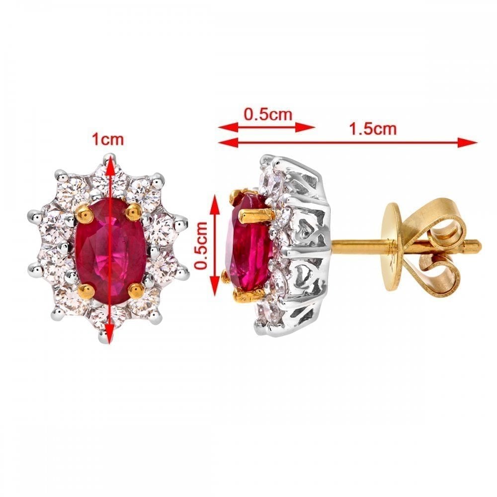 Ruby Earrings - detail view | Prime Jewellery