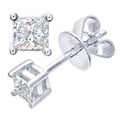 18ct White Gold 0.25 Carat Natural Diamond Solitaire Stud Earrings