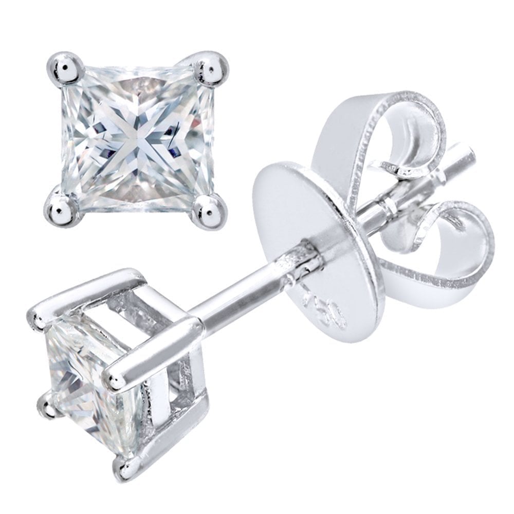 Diamond Solitaire Stud Earrings Platinum | Prime Jewellery