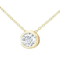9ct Gold 0.25 Carat Natural Diamond Round Solitaire Necklace with Gold Chain