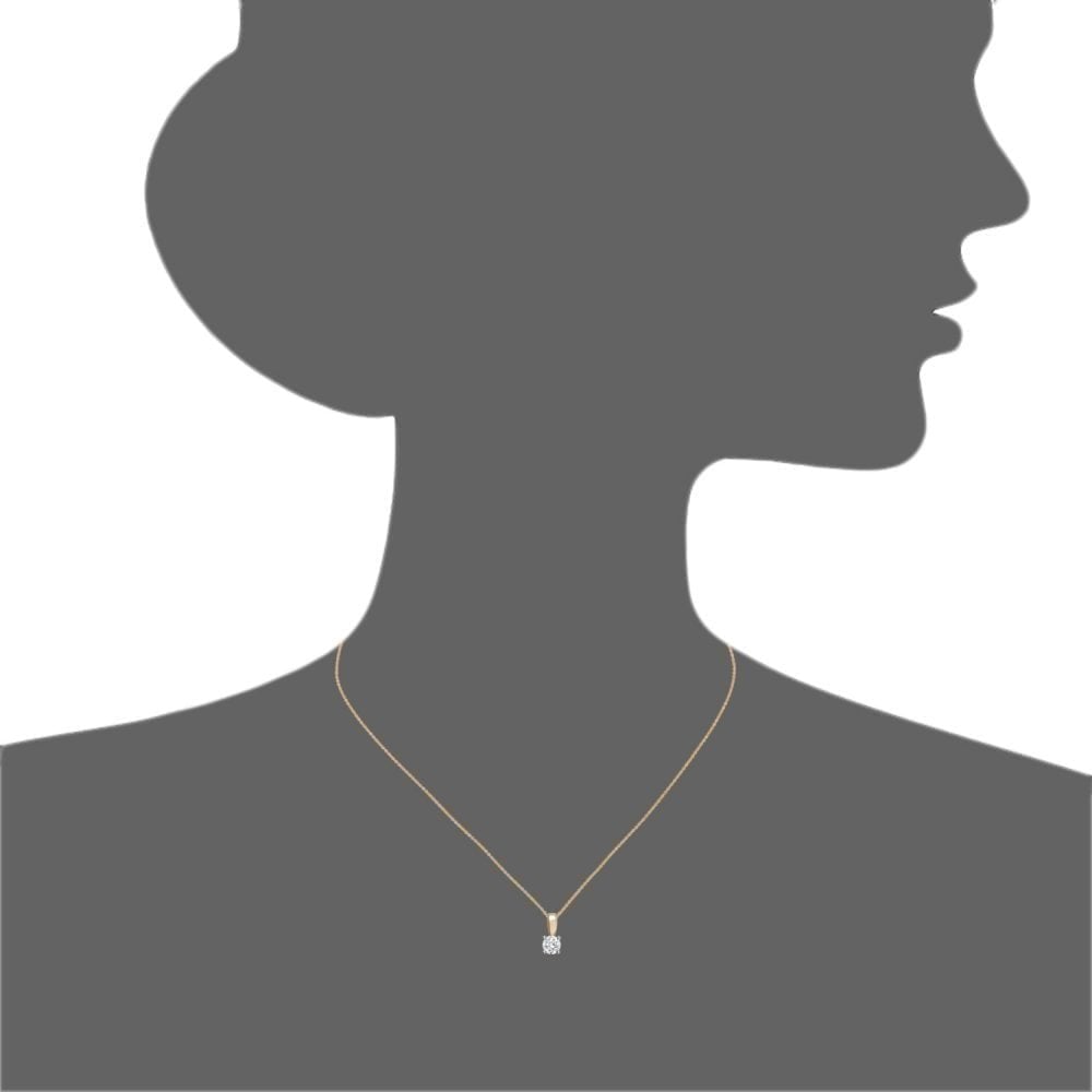 18ct Yellow Gold 1 Carat Natural Diamond Round Solitaire Pendant