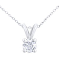 9ct White Gold 0.33 Carat Natural Diamond Solitaire Pendant