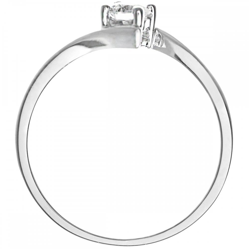 18ct White Gold Ring, 0.25ct Certified Diamond, Round Brilliant