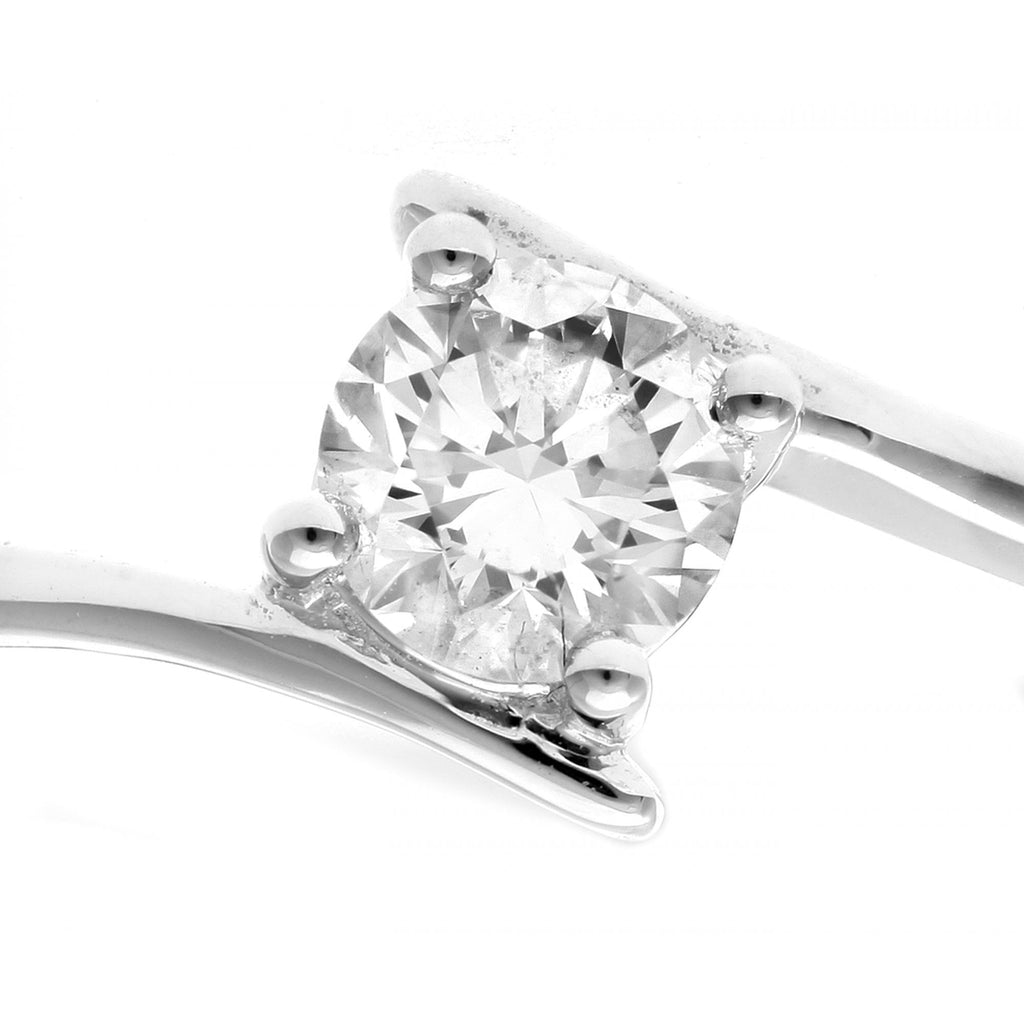 18ct White Gold Ring, 0.50ct Certified Diamond, Round Brilliant