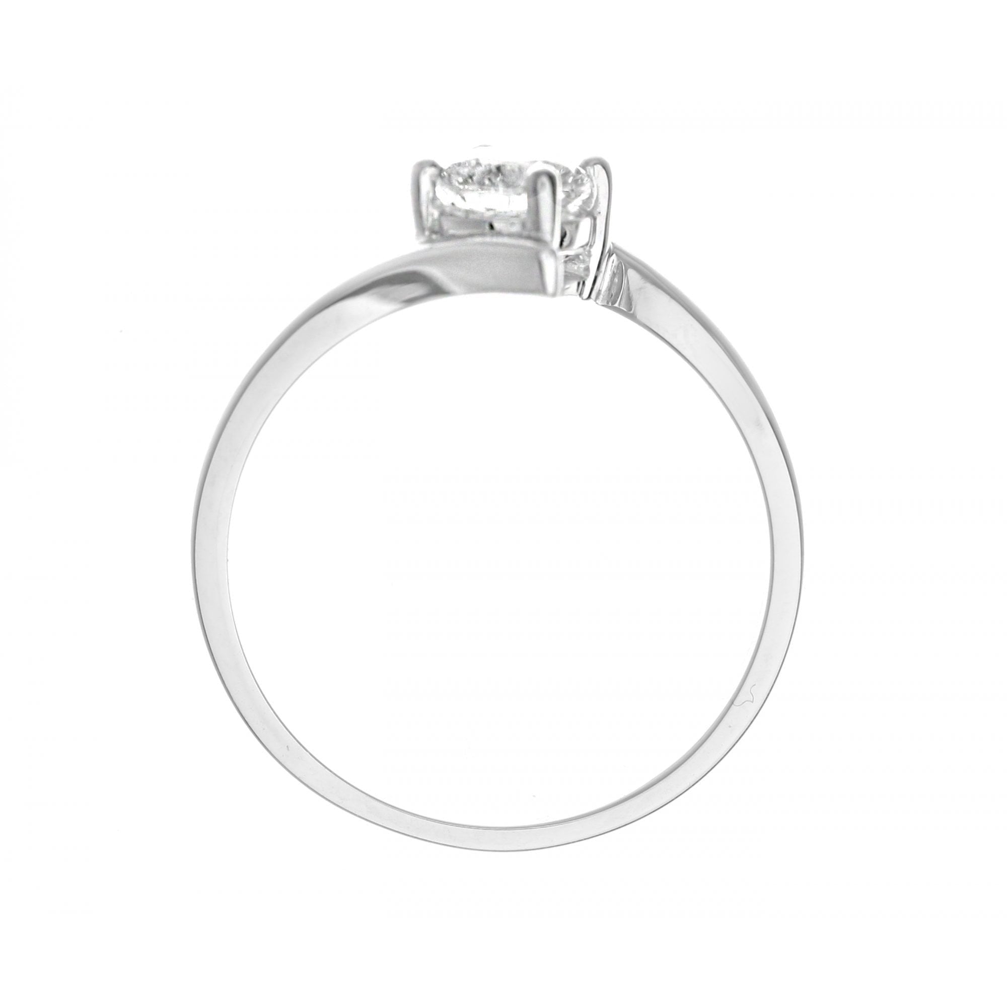 18ct White Gold Ring, 0.50ct Certified Diamond, Round Brilliant
