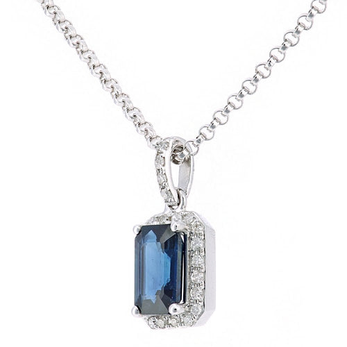 Blue Sapphire Necklace - detail view | Prime Jewellery