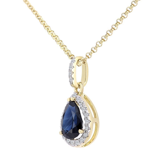Blue Sapphire Necklace - detail view | Prime Jewellery