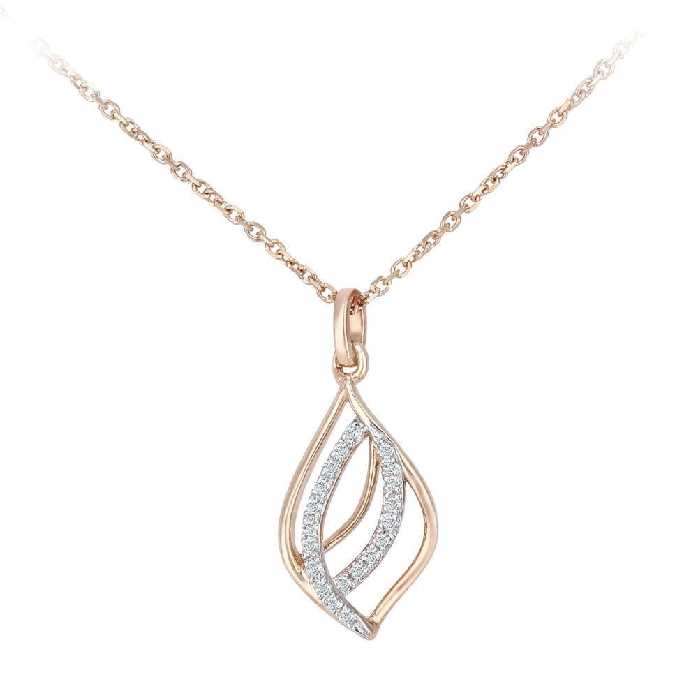 Diamond Necklace 9ct Rose Gold | Prime Jewellery