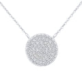 Diamond Cluster Necklace 9ct White Gold | Prime Jewellery