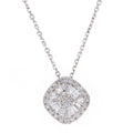 Diamond Cluster Necklace 18ct White Gold | Prime Jewellery