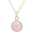 Pink Opal Necklace 9ct Yellow Gold | Prime Jewellery