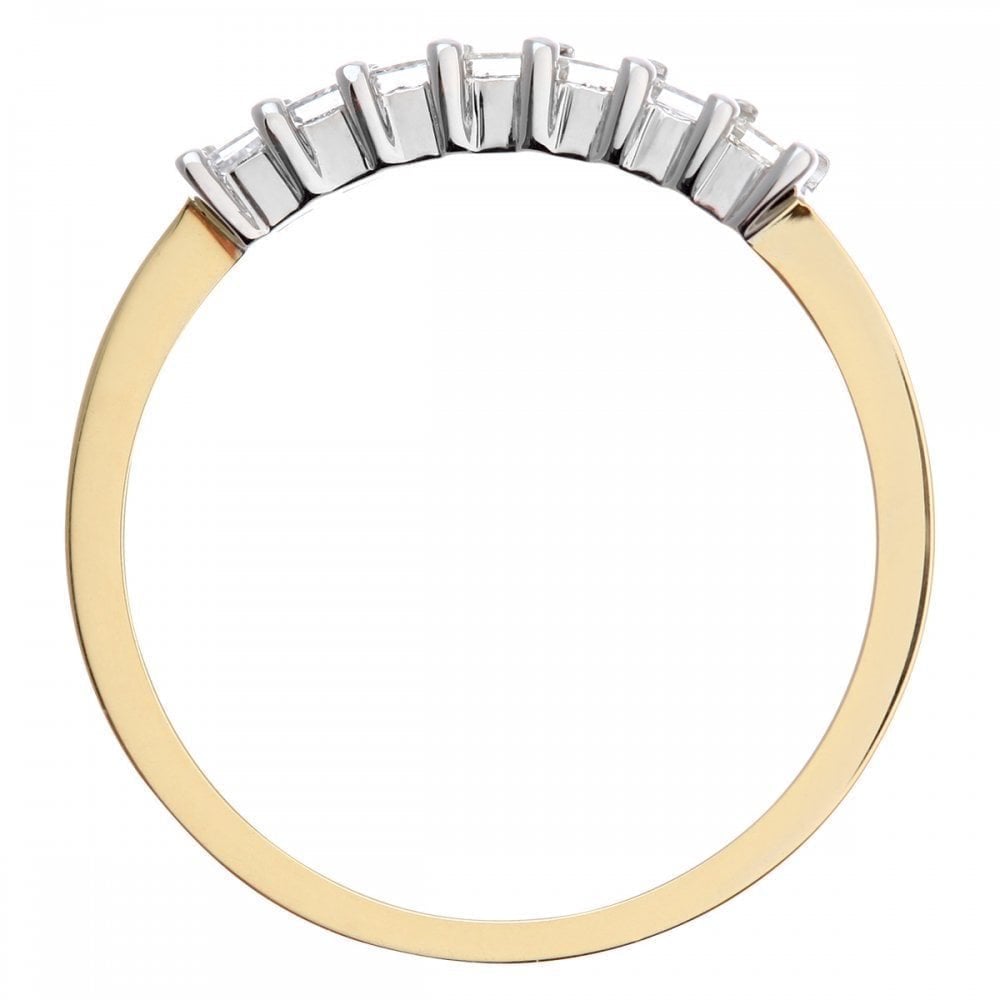 18ct Yellow Gold Eternity Ring, J/I Certified 0.33ct Diamonds, Princess Cut