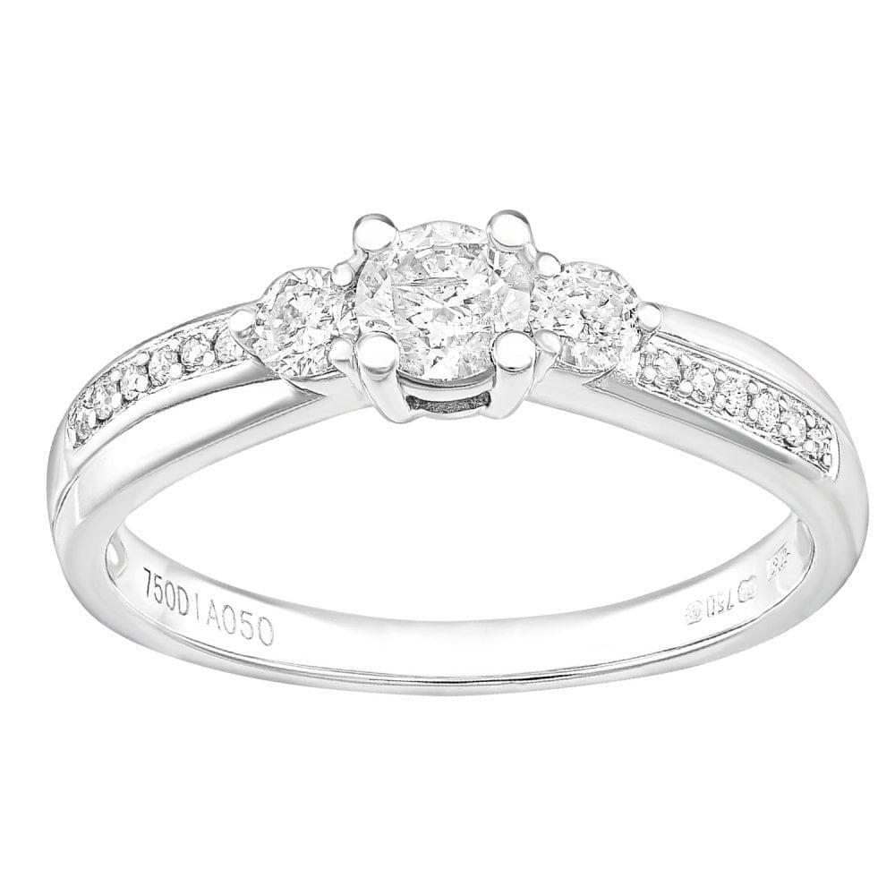 18ct White Gold 0.50ct Diamond Engagement Ring