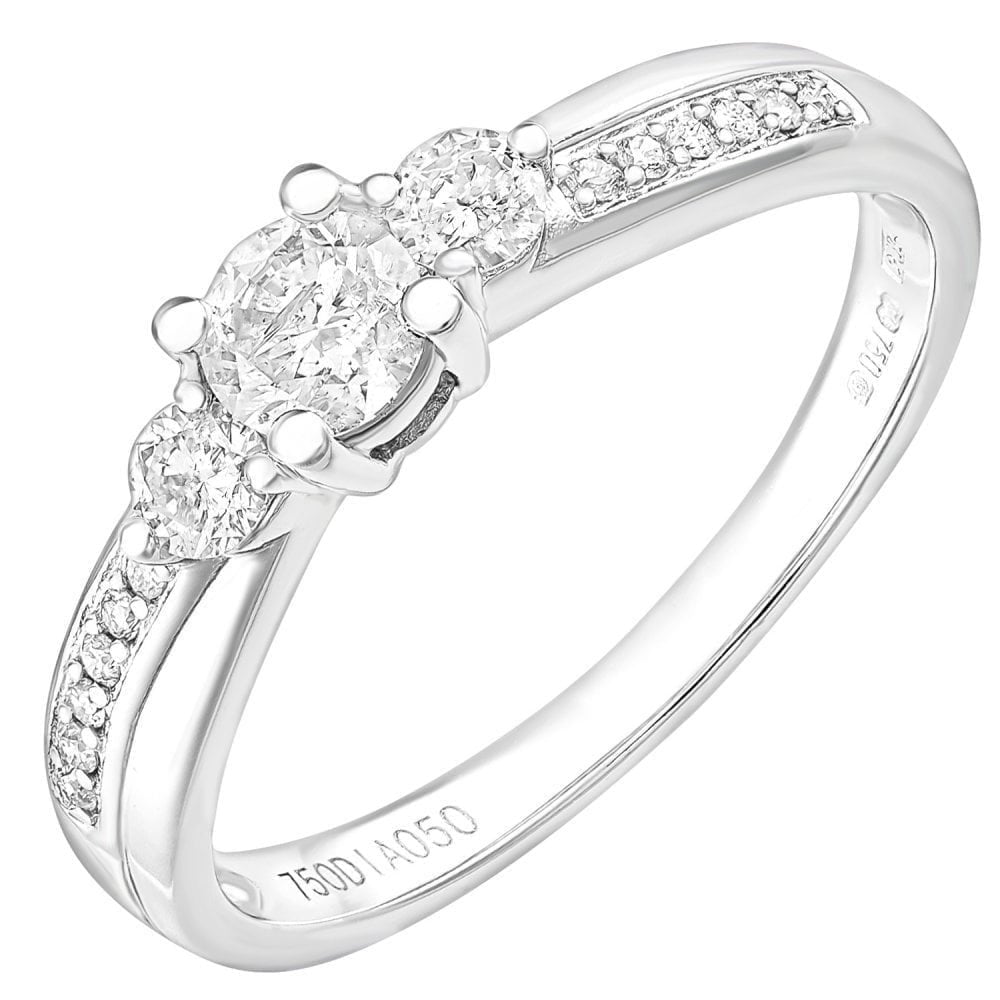 18ct White Gold 0.50ct Diamond Engagement Ring