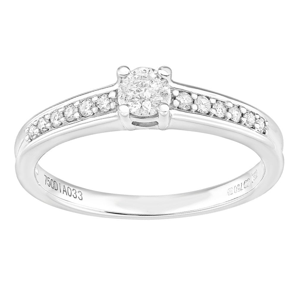 18ct White Gold 0.33ct Diamond Engagement Ring