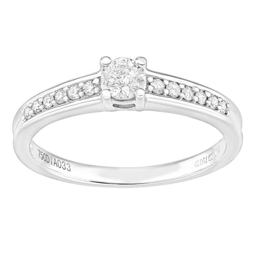 18ct White Gold 0.33ct Diamond Engagement Ring