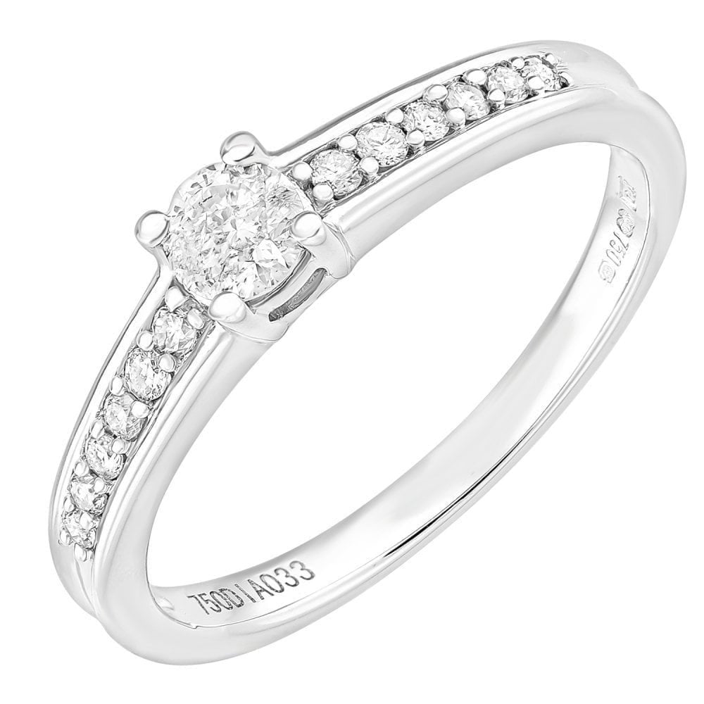 18ct White Gold 0.33ct Diamond Engagement Ring
