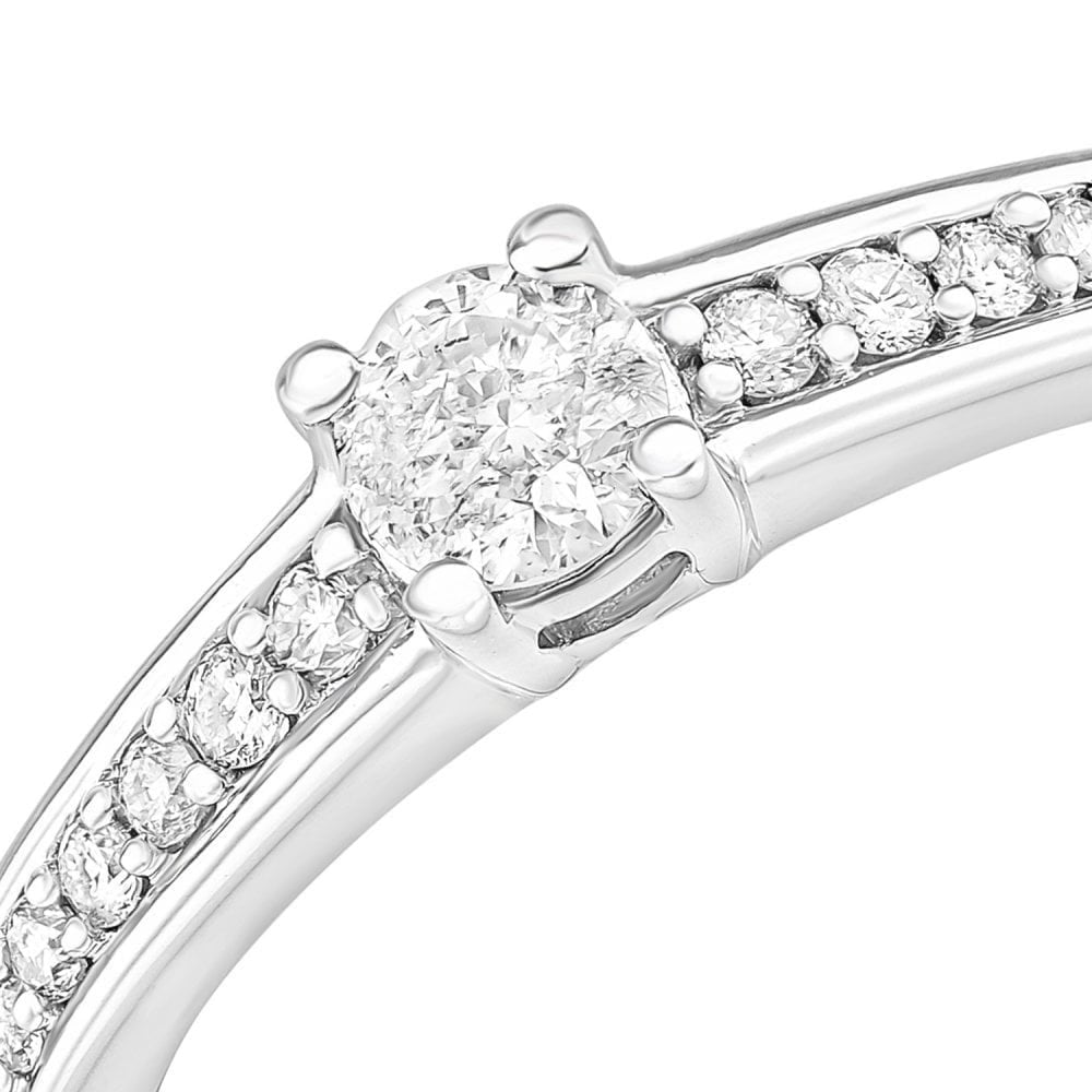 18ct White Gold 0.33ct Diamond Engagement Ring