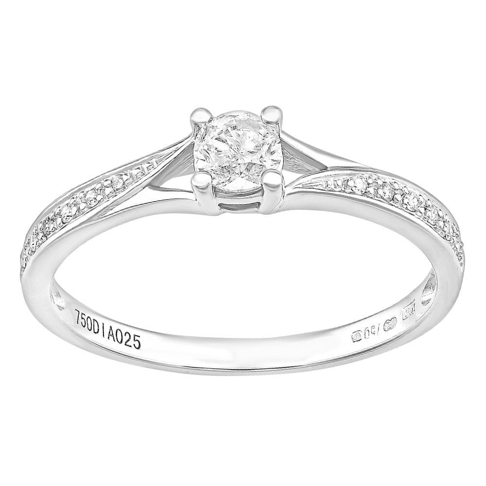 18ct White Gold 0.25ct Diamond Engagement Ring