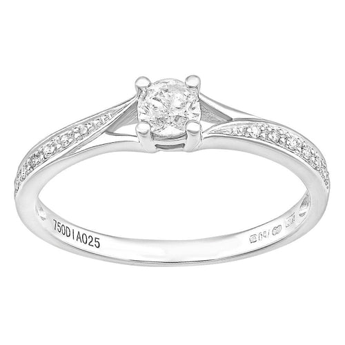 18ct White Gold 0.25ct Diamond Engagement Ring
