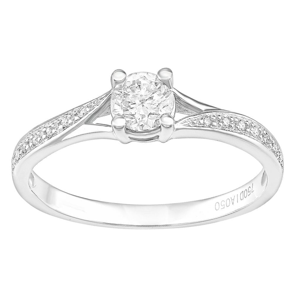 18ct White Gold 0.50ct Diamond Engagement Ring