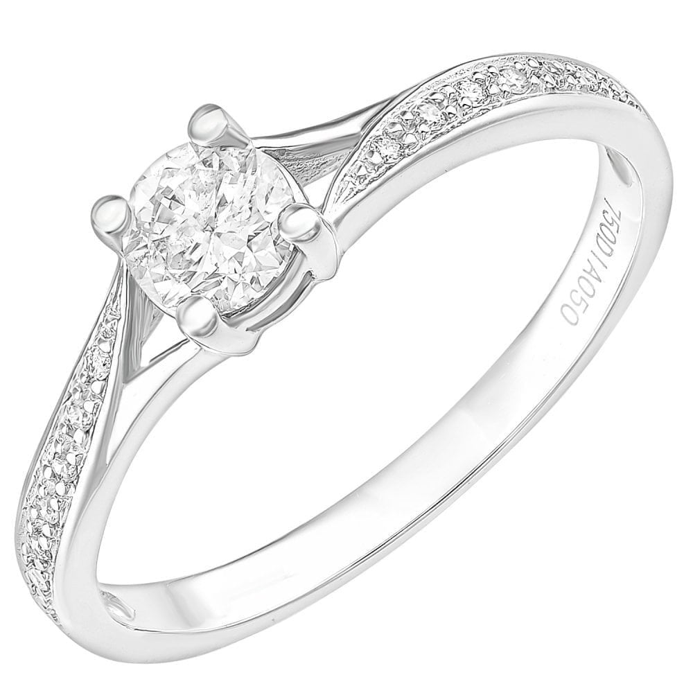 18ct White Gold 0.50ct Diamond Engagement Ring