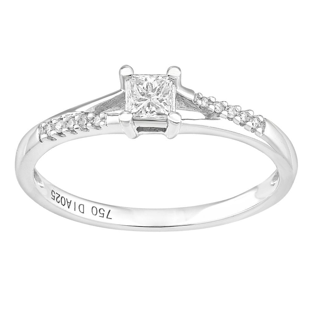 18ct White Gold 0.25ct Diamond Engagement Ring
