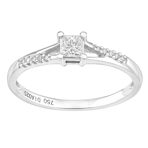 18ct White Gold 0.25ct Diamond Engagement Ring