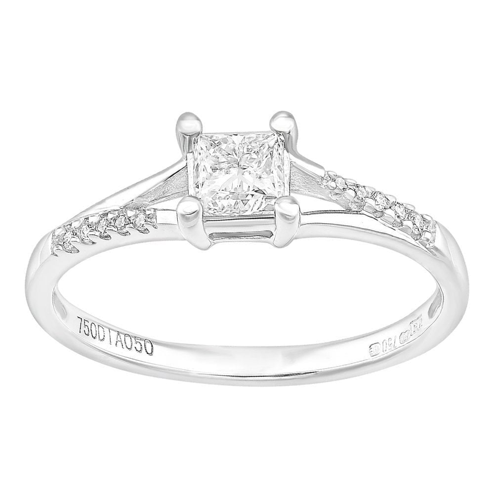 18ct White Gold 0.50ct Diamond Engagement Ring