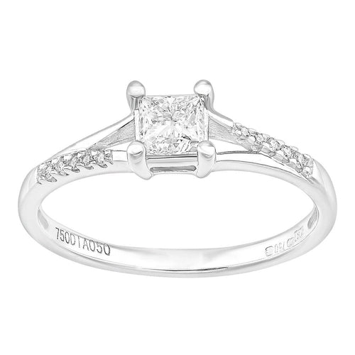 18ct White Gold 0.50ct Diamond Engagement Ring