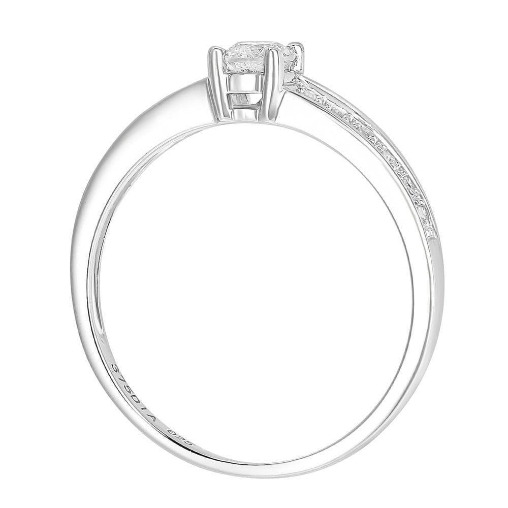 9ct White Gold 0.25ct Diamond Engagement Ring