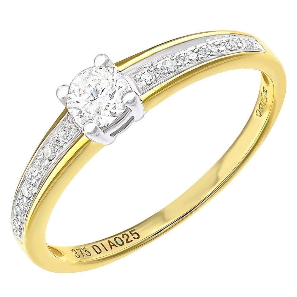 9ct Yellow Gold 0.25ct Diamond Engagement Ring