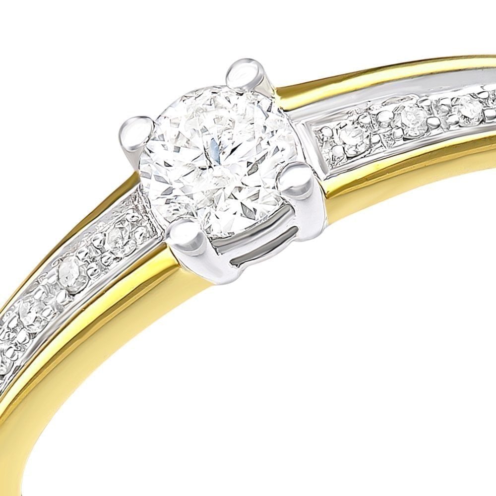 9ct Yellow Gold 0.25ct Diamond Engagement Ring
